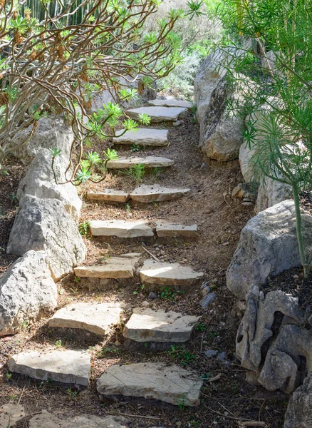 Изогнутая каменная лестница — стоковое фото