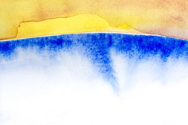 Fundo aquarela Horizon — Fotografia de Stock