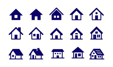 Ev Simgeleri vektör tasarımı 