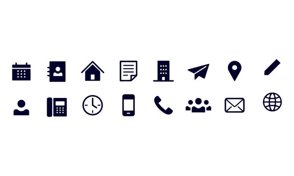 Contact Icons vector design 