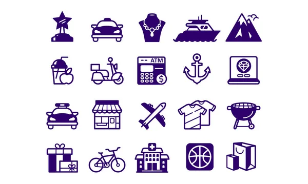 City Life Iconen Vector Ontwerp — Stockvector