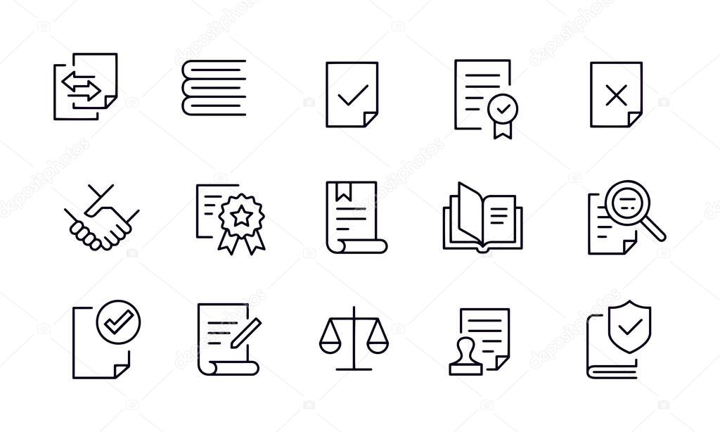 Legal Documents Icons vector design 