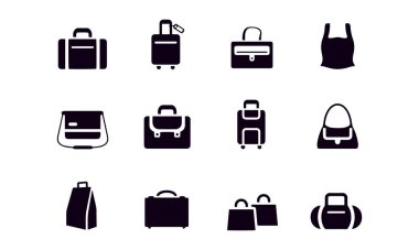 Poşet simgesi vektör tasarımı 