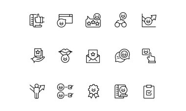 Geribildirim Simgesi Vektör tasarımını ayarla 