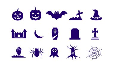 Cadılar Bayramı simgesi vektör tasarımı 