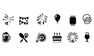 Parti simgesi vektör tasarımı 