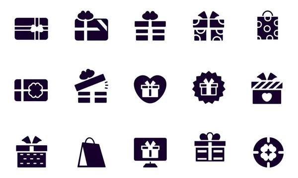 Geschenkbox Und Geschenk Icon Vektor Design — Stockvektor