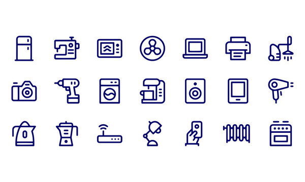 Home Appliances Icons vector design 