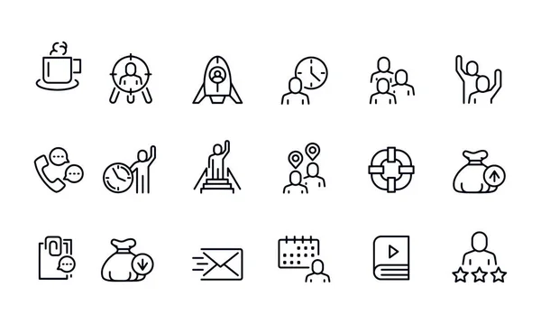Human Resources Icons Vector Design — Stock Vector