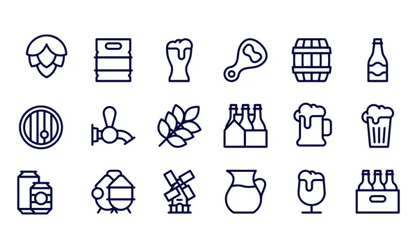 Beer Icons Vector Design — Stock Vector