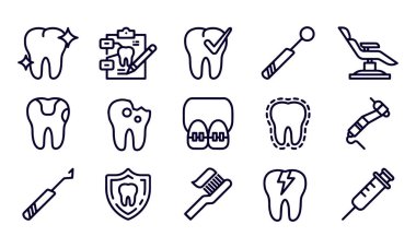 Diş Hattının Simgesi vektör tasarımı 