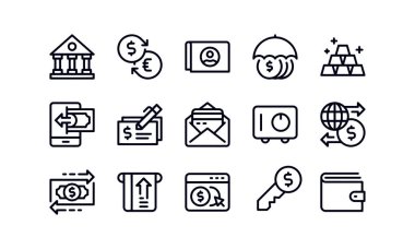 Banking and Accounting icons vector design 