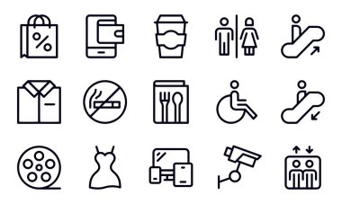 Shopping Mall icons vector design 
