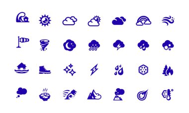 Weather and Climate icons set vector design 