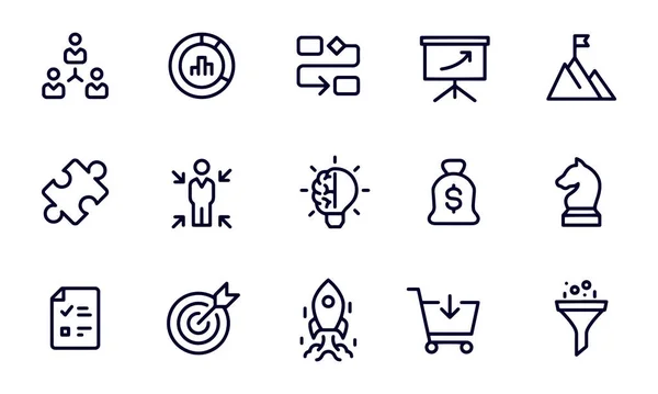 Product Management Icons Vector Design — Stock Vector