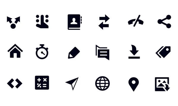 Extras Variations Icons Vector Design — Vettoriale Stock