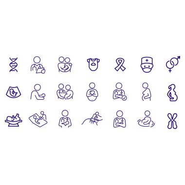  Annelik simgeleri vektör tasarımı