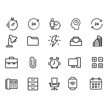  Ofis simgeleri vektör tasarımı