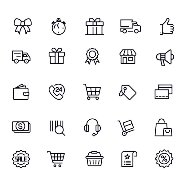 Diseño Vectorial Iconos Por Menor — Vector de stock