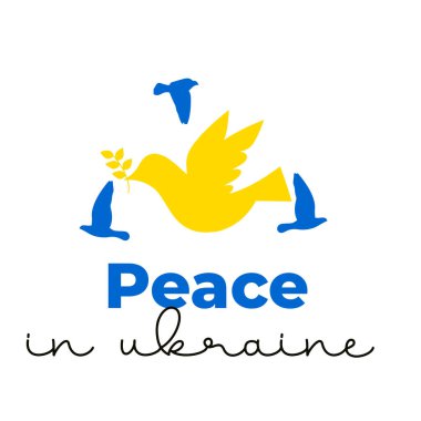 Ukrayna 'yı destekleyin, Ukrayna için dua edin, savaş konsepti tasarımı olmasın. 