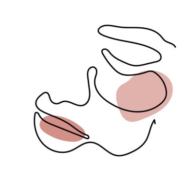 kadın çizgisi sanat vektörü tasarımı