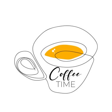 kahve çizgisi sanat vektörü tasarımı 