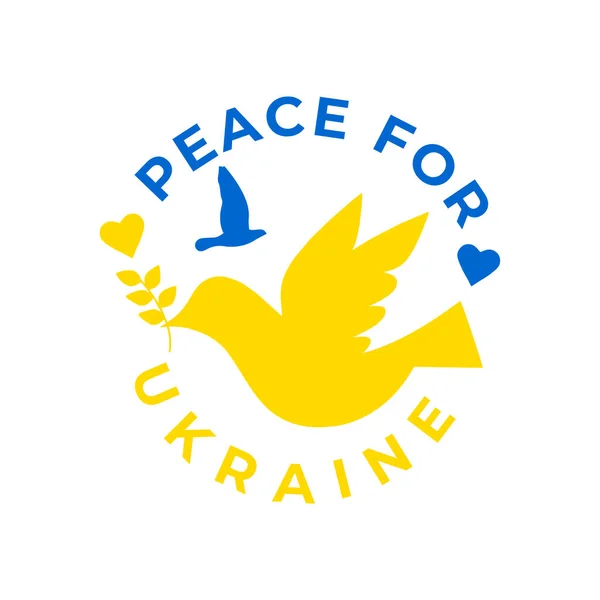 Sostenere Ucraina Pregare Ucraina Nessun Concetto Guerra Progettazione Vettoriale — Vettoriale Stock