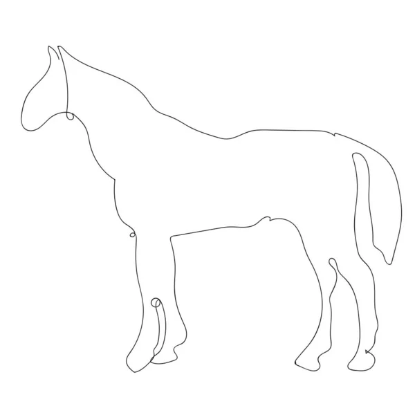 Horse Line Art Icons Vector Design — Stock Vector