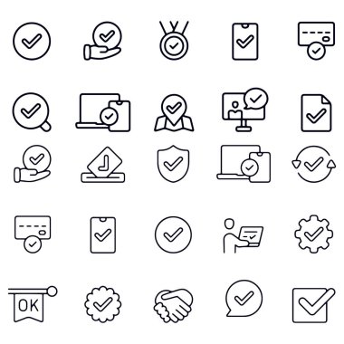 Simge vektör tasarımını onayla 