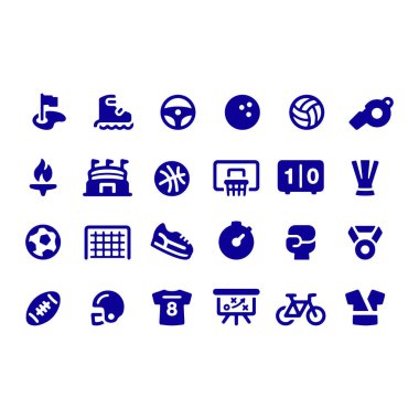  Spor Simgeleri vektör tasarımı 