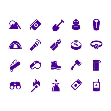 kamp çizgisi vektör tasarımı 