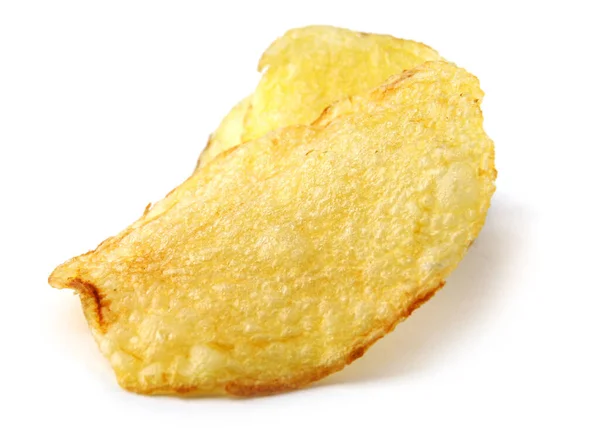 Potatischips Isolerade Vit Bakgrund — Stockfoto