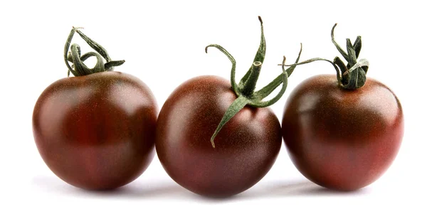 Tomates Cherri Cumato Primer Plano Aislado Sobre Fondo Blanco Tomate —  Fotos de Stock