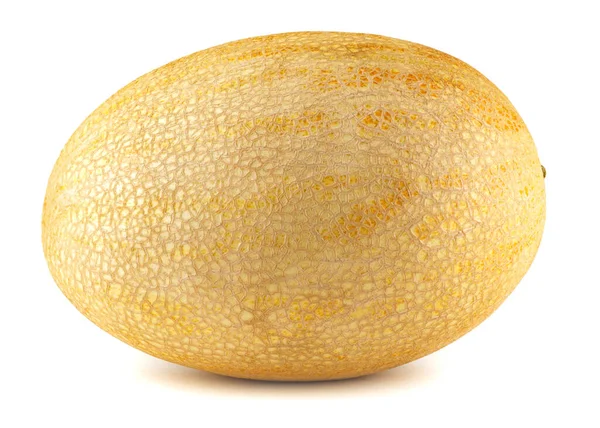 Melon Mûr Jaune Est Isolé Sur Fond Blanc — Photo