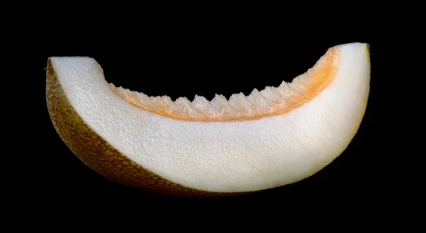 Beautiful Slice Ripe Melon Wooden Table — Stok fotoğraf