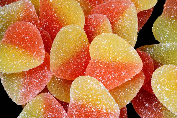 Lot Marmalade Hearts Marmalade Candy Form Heart — Stockfoto