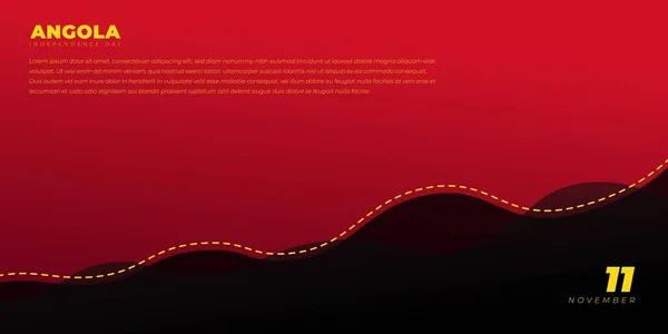 赤と黒のアブストラクト背景 アンゴラ独立記念日の背景 アンゴラ国立イベントデザインのための良いテンプレート — ストックベクタ