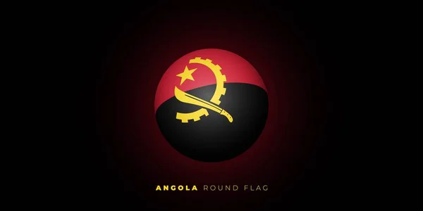 Флаг Круглой Анголы Дизайном Ангола День Независимости Фоне Хороший Соблазн — стоковый вектор