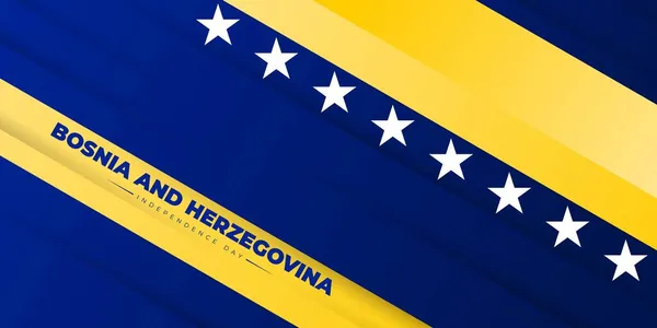 Bosna Hercegovina Vlajky Pozadí Bosna Hercegovina Šablona Dne Nezávislosti Také — Stockový vektor