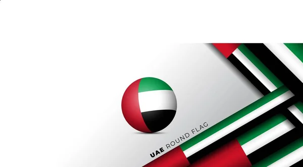 Emiratos Árabes Unidos Ilustración Vectorial Bandera Redonda Emiratos Árabes Unidos — Vector de stock