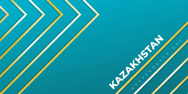 Πράσινο Φόντο Σχέδιο Κίτρινες Γραμμές Σχέδιο Προτύπου Ημέρας Ανεξαρτησίας Καζακστάν — Διανυσματικό Αρχείο