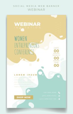 Çevrimiçi reklam için arkaplan renginde portre pankartı tasarımı