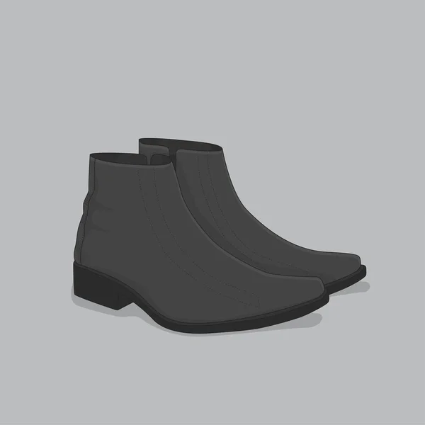 Leather Shoes Template Cap Toe Boot Concept Design Advertising — 스톡 벡터