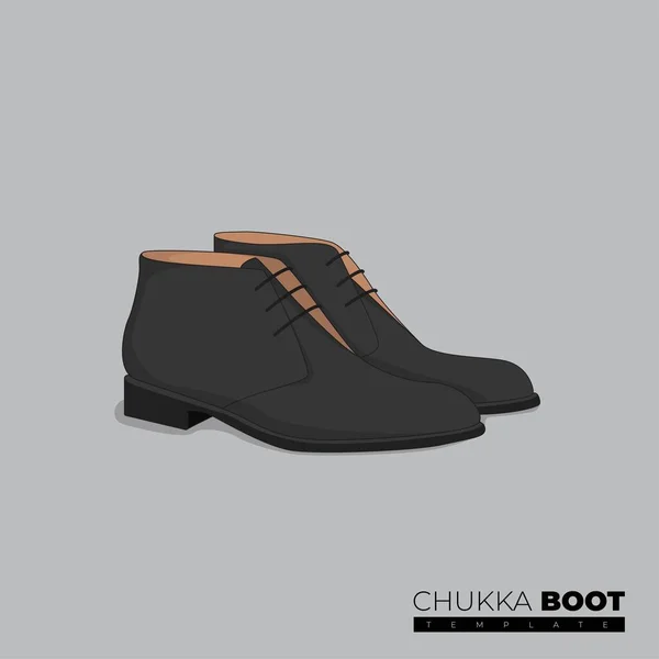 Chukka Boot Template Cartoon Design Advertisement — 스톡 벡터