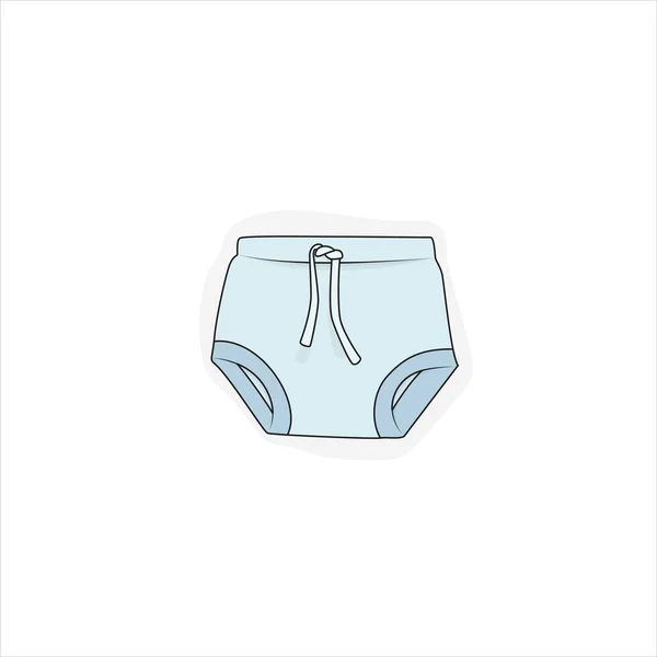 Calça Bebê Com Cordão Design Desenhos Animados Cor Verde — Vetor de Stock