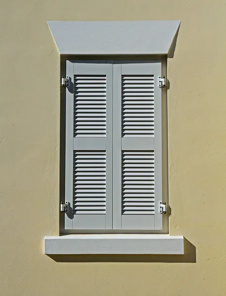 Closed Window Shutters - Cream — Stock Photo, Image