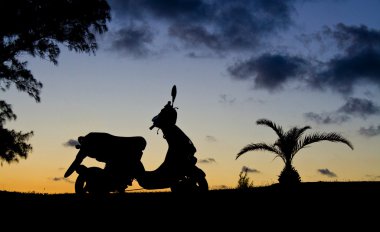 Siluet motosiklet
