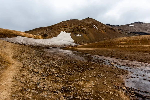 Lago Oskjuvatn Cratera Estratovulcão Askja Localizado Islândia Norte Geleira Vatnajokull — Fotografia de Stock