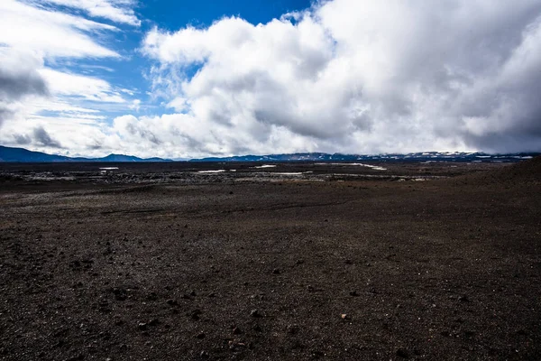 冰岛Askja火山附近的火山景观靠近弗茹鲁姆的Jokulsa河左岸的Hringvegur — 图库照片