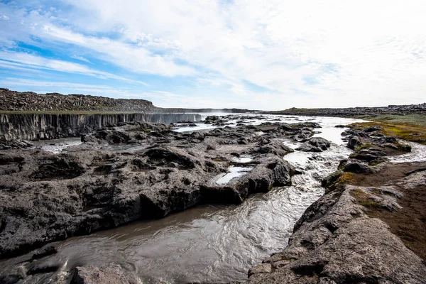 Dettifoss Spectacular Waterfall Meters High 100 Meters Wide Located Completely — Stockfoto
